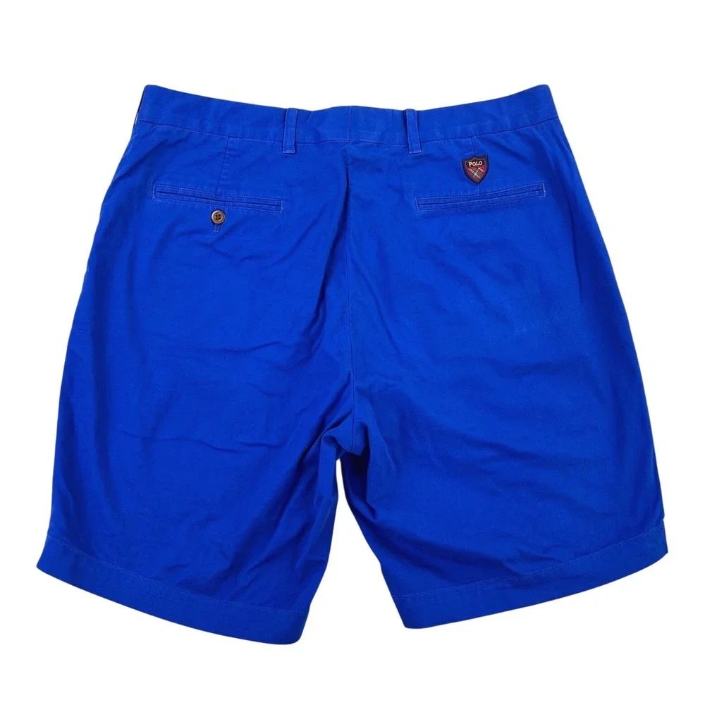 Vintage Polo Golf‎ Ralph Lauren Shorts Men's 35 Blue Cotton Twill Stretch 9